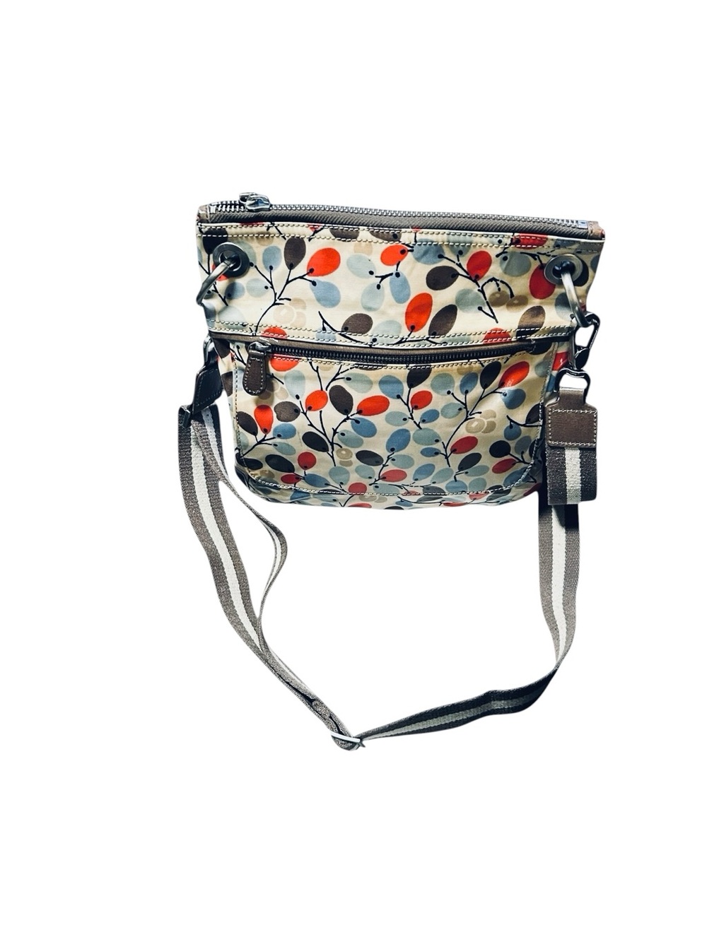 Boden Floral Crossbody Bag Oilcloth Coated Canvas Messenger Adjustable Strap - Picture 4 of 9